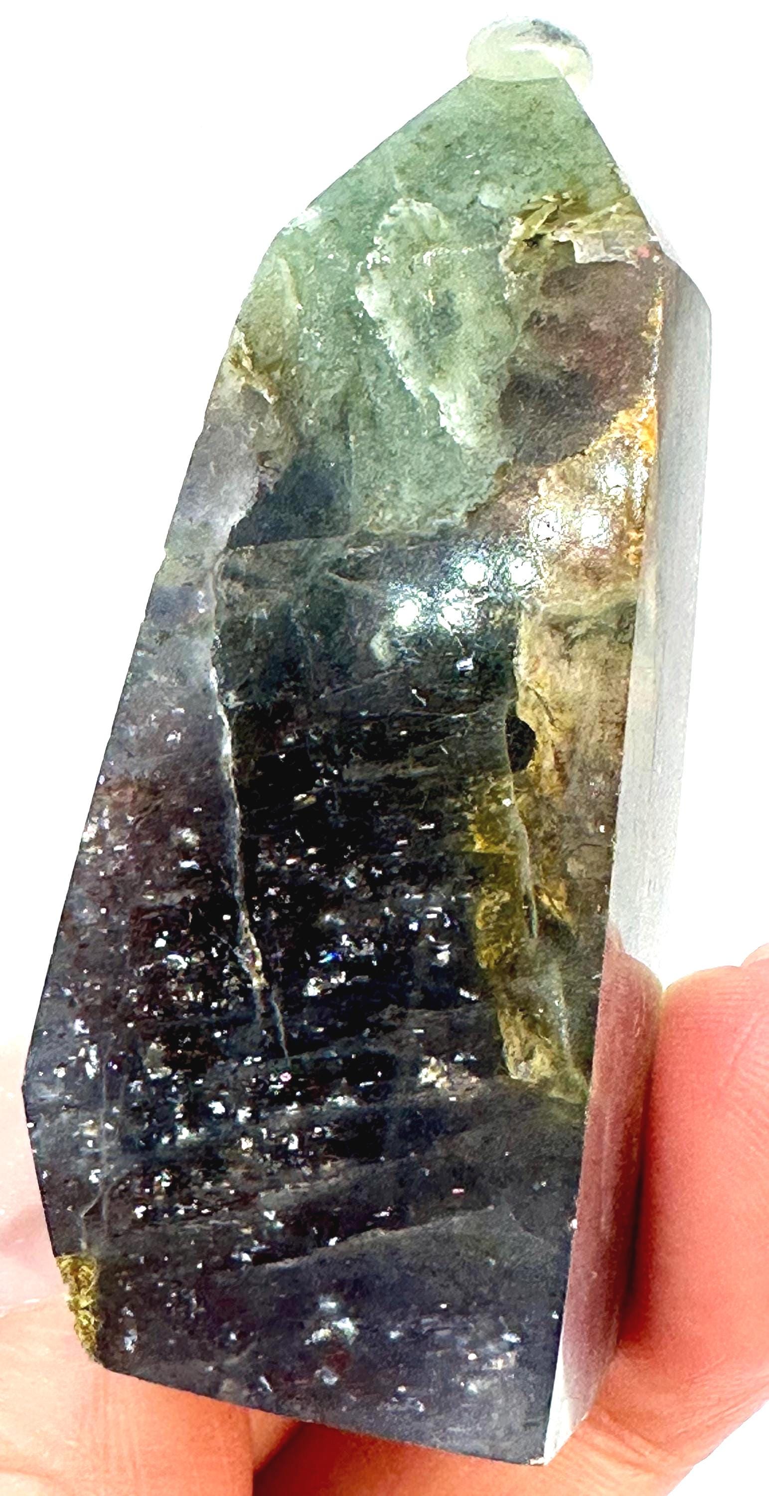 Bloodshot Iolite Tower Set Sourced From Madagascar