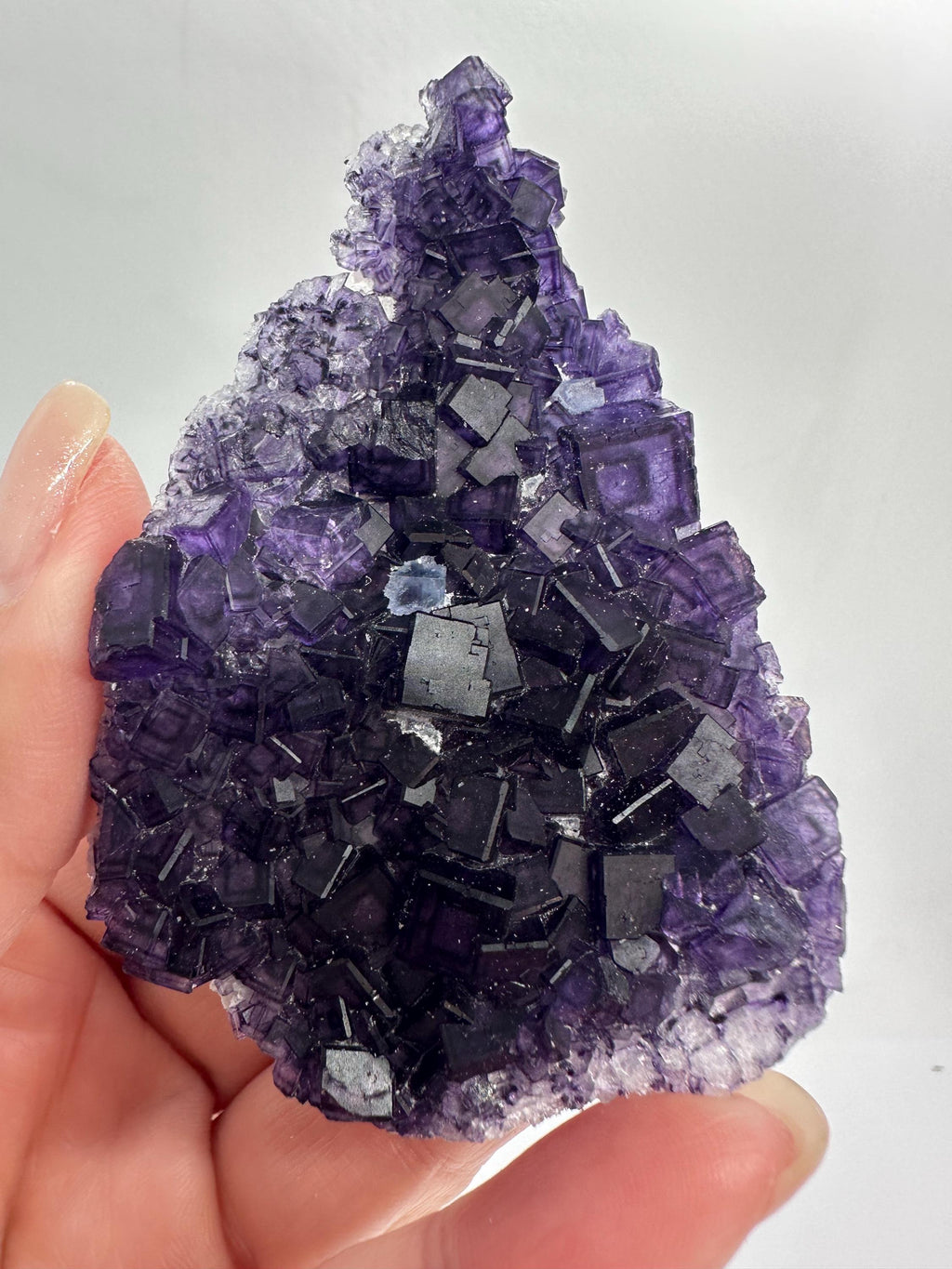 QR‑Code Purple Fluorite Specimens — Choose Your Favorite from Qinglong Mine, Guizhou, China