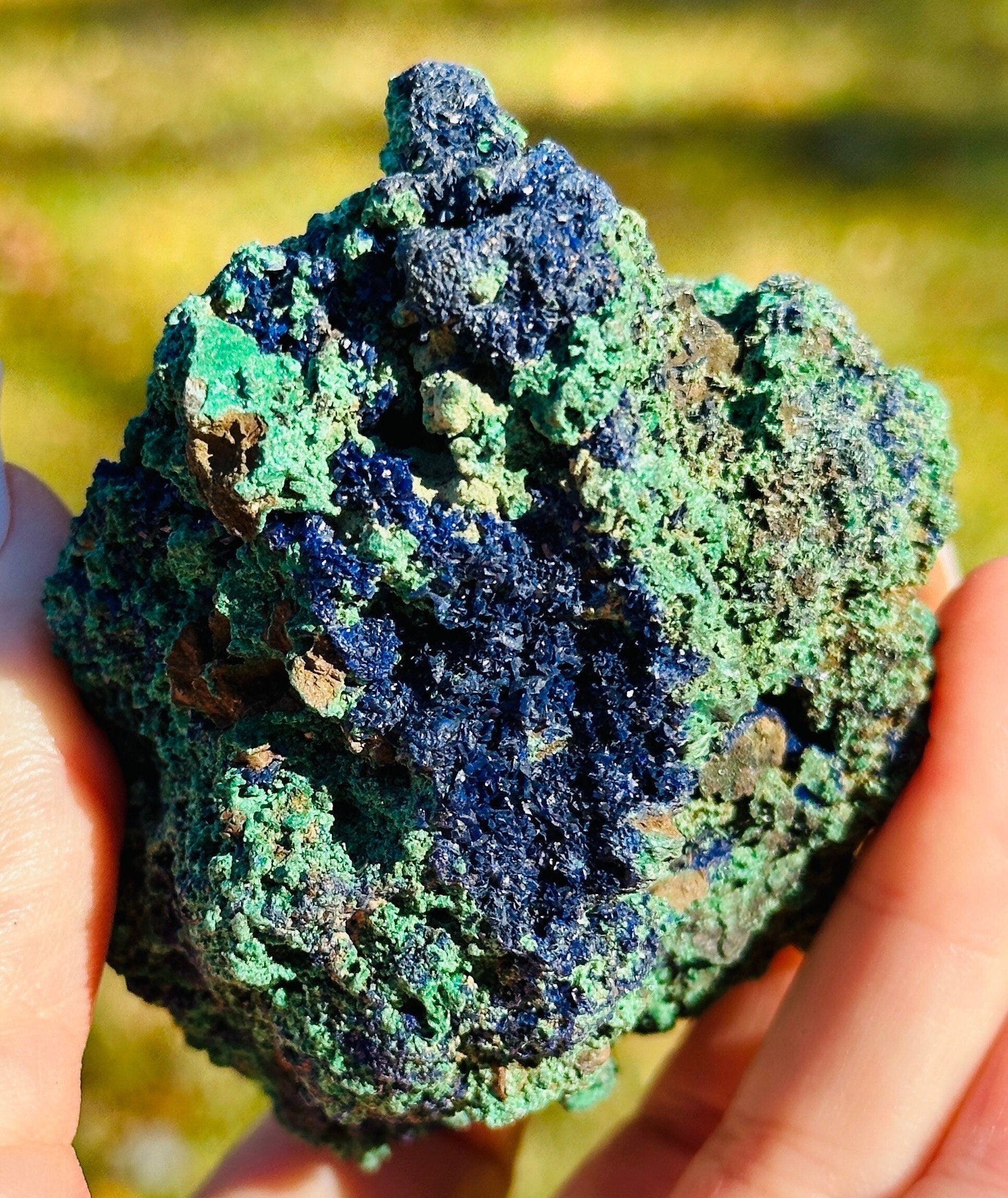 300 Grams Splarkly Azurite and Malachite Cabinet Specimen