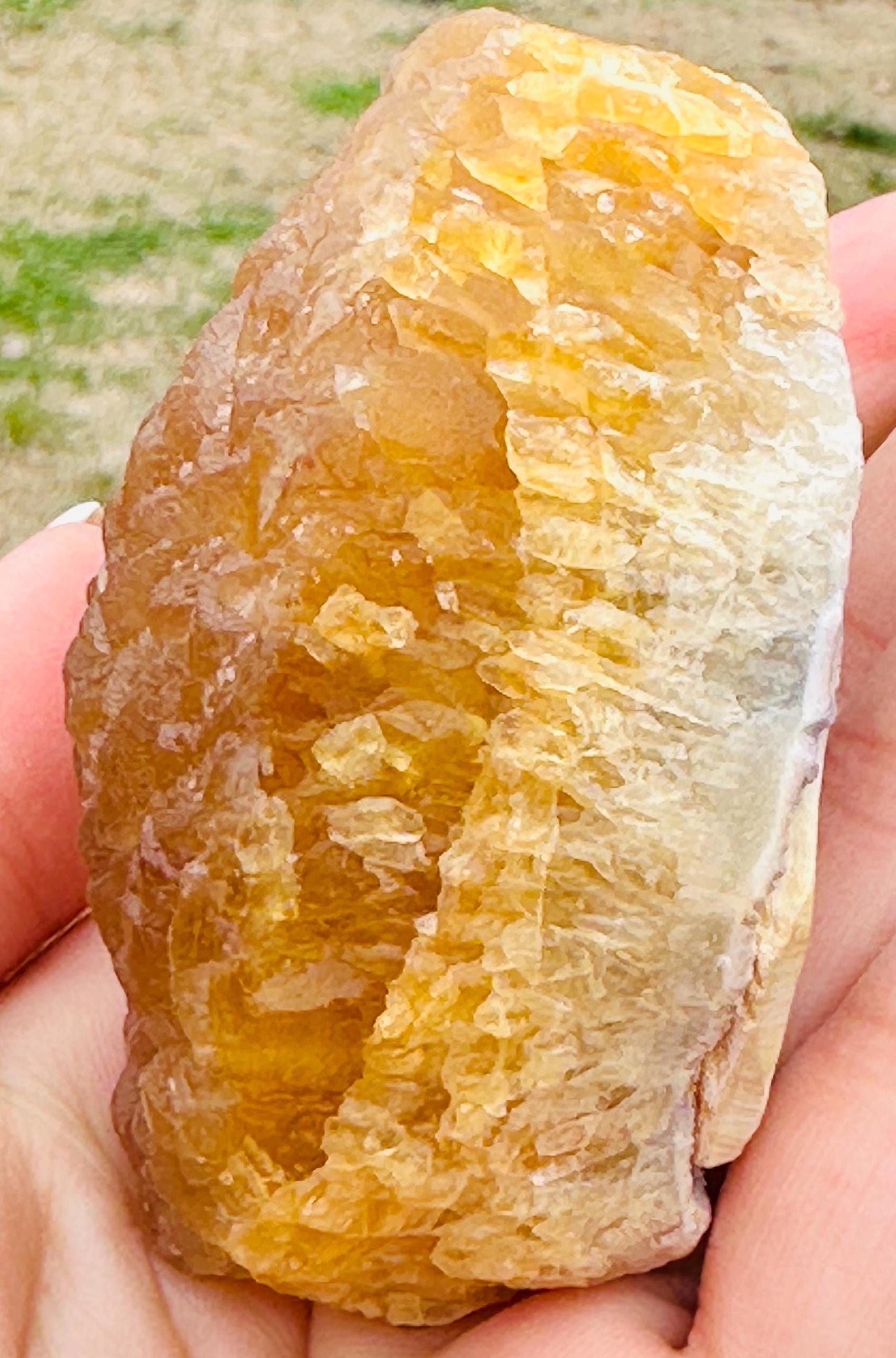 300 Grams Rich color Botroydal / Bubble Yellow Fluorite from China