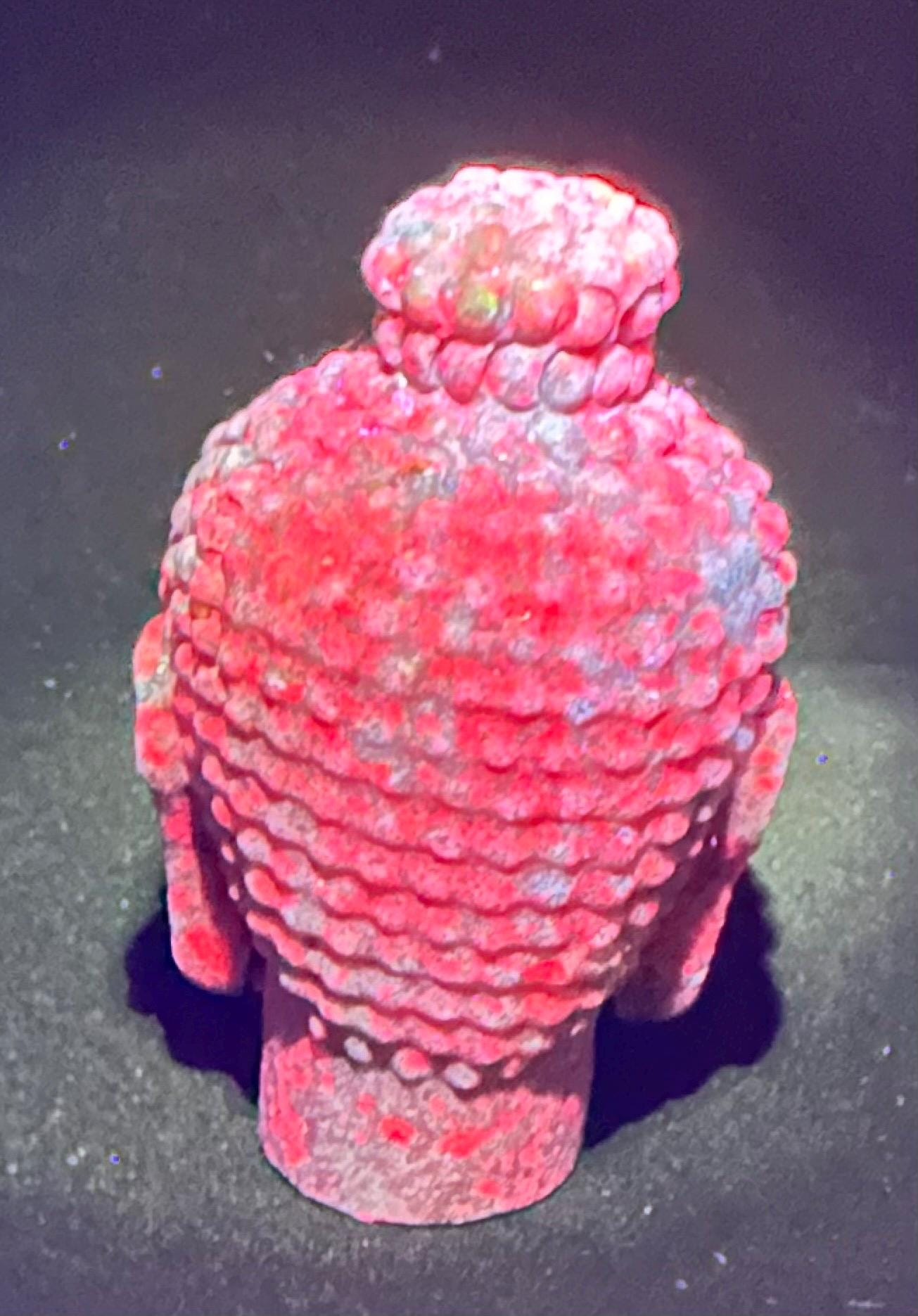 341 Grams Ruby and Kyanite Buddha Head Carving from India