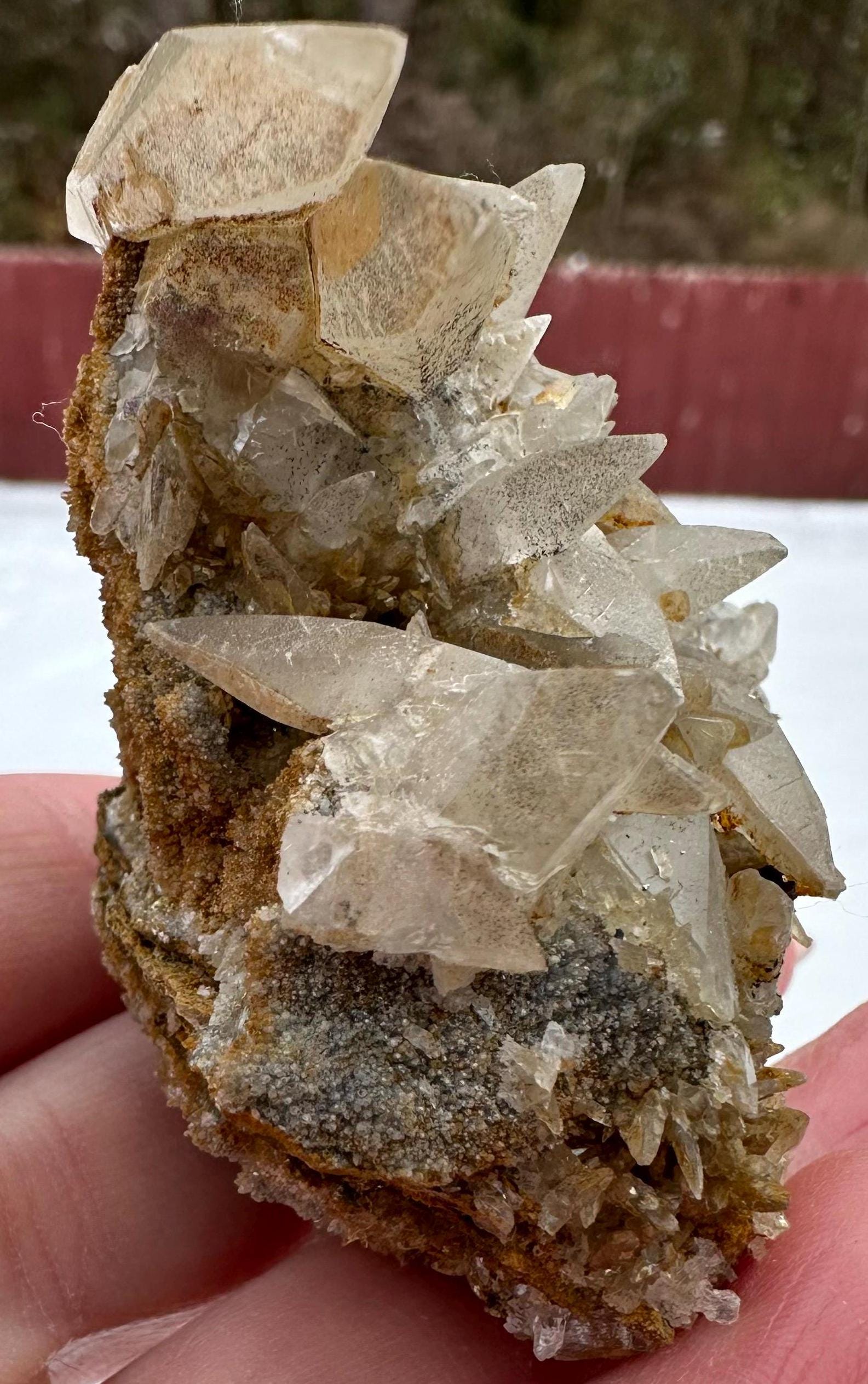 112 Grams Pristine DT Dogtooth Calcite Cluster specimen from China