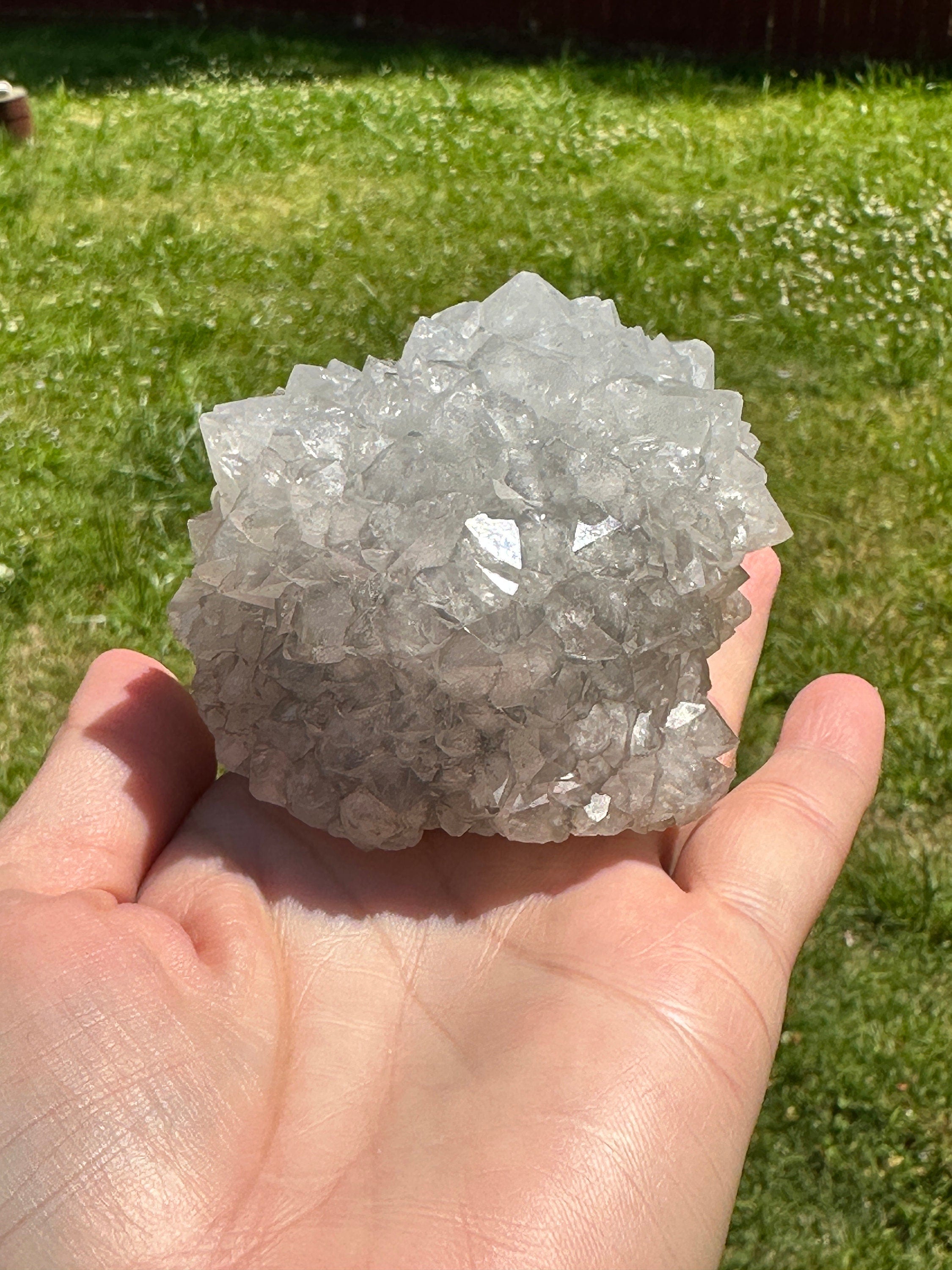 303 Grams Natural Blue/Gray Anandalite Quartz: Cabinet Size from India