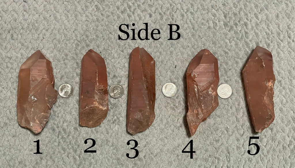 Scarlet Temple Lemurian Quartz Point from Minas Gerais, Brazil