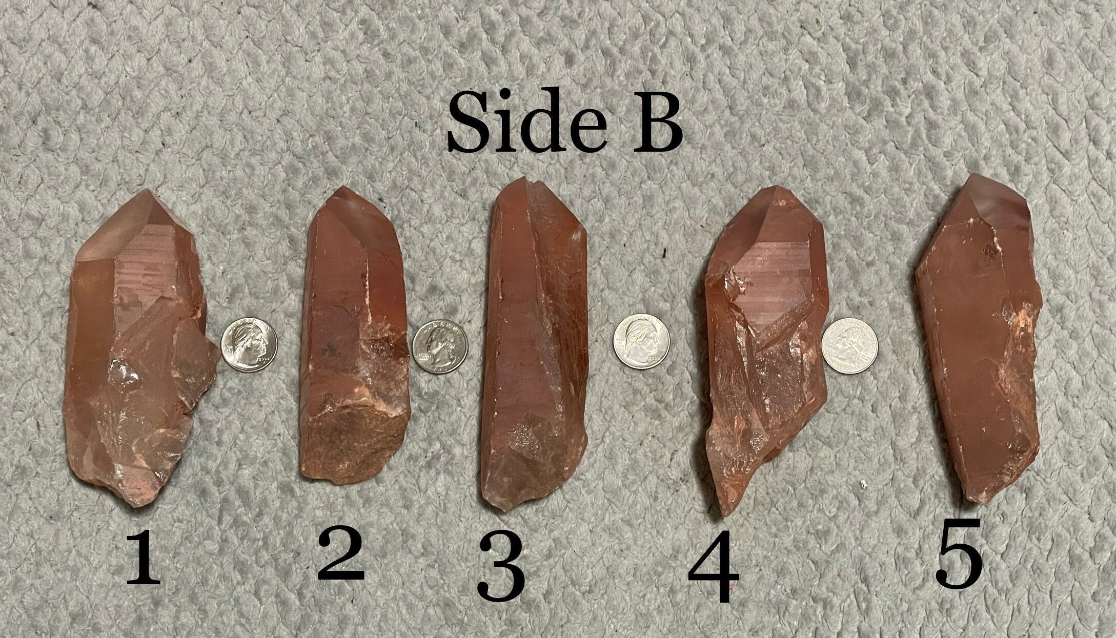 Scarlet Temple Lemurian Quartz Point from Minas Gerais, Brazil