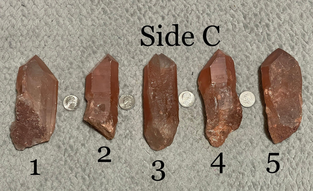 Scarlet Temple Lemurian Quartz Point from Minas Gerais, Brazil