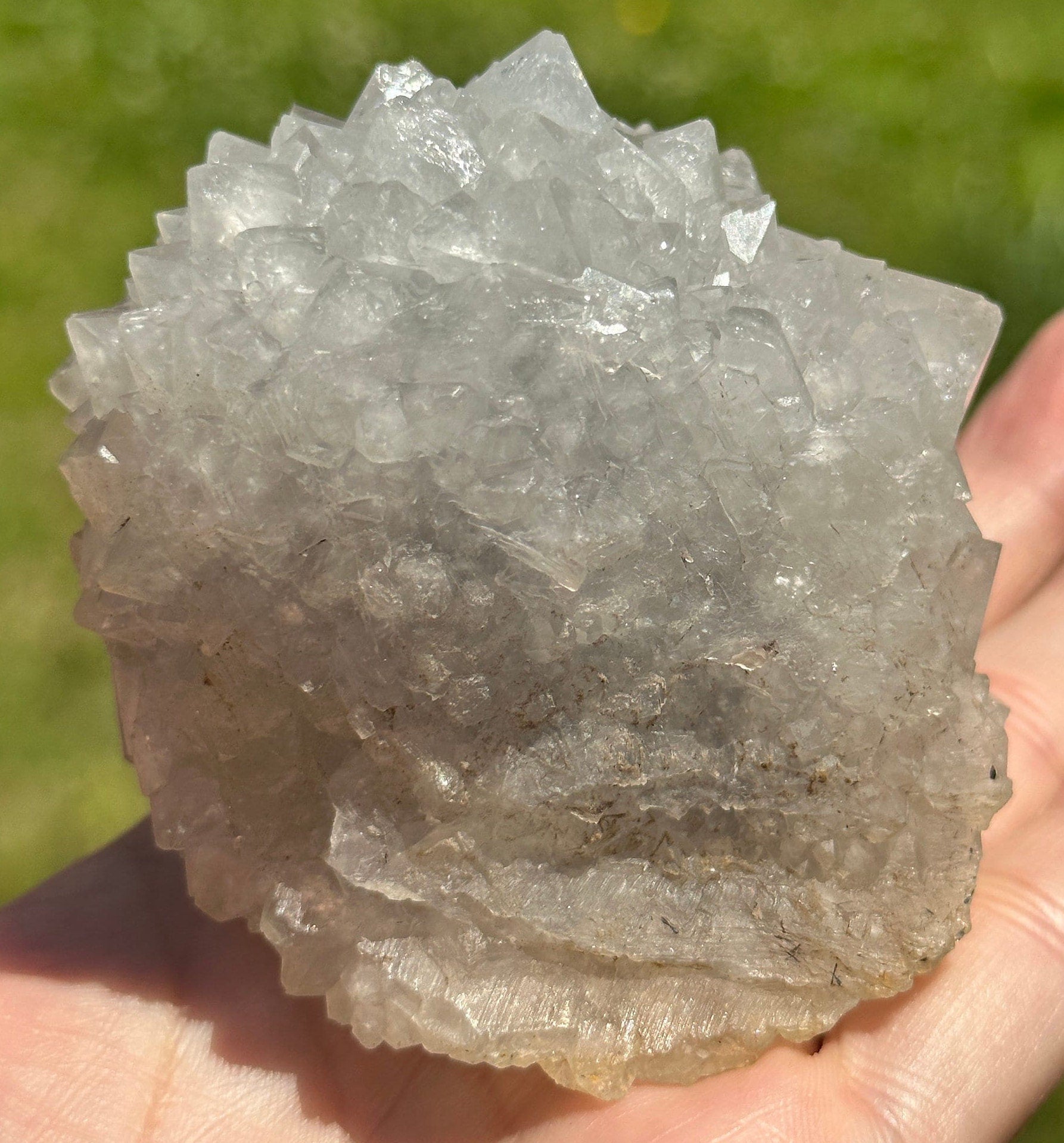 303 Grams Natural Blue/Gray Anandalite Quartz: Cabinet Size from India